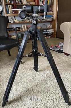 Vintage Telescope Eq Mount & Wooden Tripod EUC