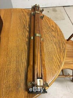 Vintage The A. Lietz Co. Surveying Transit Level with Wooden Case, tripod, manual
