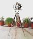 Vintage Theater Silver Led Tripod Floor Standing Lamp Searchlight Studio Lamps
