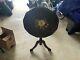 Vintage Tilt Flip Top Dodecahedron Wooden Accent Side End Tripod Table