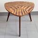 Vintage Tripod Coffee Table 1950s Marquetry Rockabilly