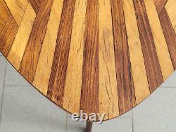 Vintage Tripod Coffee Table 1950s Marquetry Rockabilly