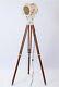 Vintage Tripod Floor Lamp, Spotlight Wooden Camera Tripod Rotatable Lamp Stand