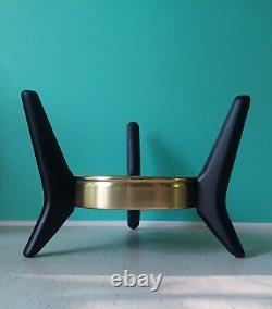 Vintage Tripod Sculptured Wood Modern Planter Table mcm design adrian pearsall