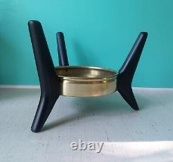 Vintage Tripod Sculptured Wood Modern Planter Table mcm design adrian pearsall