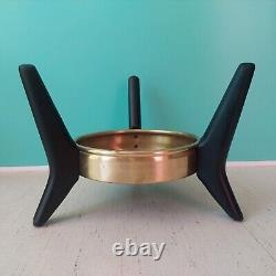 Vintage Tripod Sculptured Wood Modern Planter Table mcm design adrian pearsall