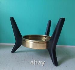 Vintage Tripod Sculptured Wood Modern Planter Table mcm design adrian pearsall