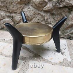 Vintage Tripod Sculptured Wood Modern Planter Table mcm design adrian pearsall