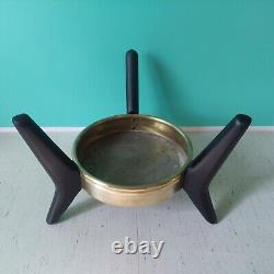 Vintage Tripod Sculptured Wood Modern Planter Table mcm design adrian pearsall