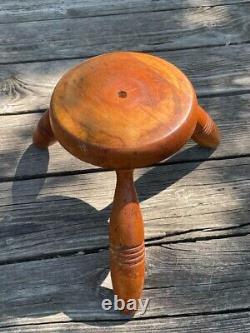 Vintage Tripod Wooden Child's Stool 6.75 w x 7.5 h