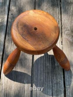 Vintage Tripod Wooden Child's Stool 6.75 w x 7.5 h