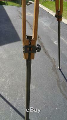Vintage Tripod X80 A8 Military Wood & Metal extends Adjustable from 35 to 63