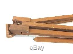 Vintage Used Folding Three Legged Unusual Tripod Easel Artwork Display Wooden