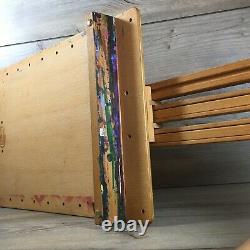 Vintage Utrecht Blick Portable Studio Wooden Tripod Easel with Adjustable Shelf