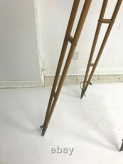 Vintage WOOD TRIPOD rustic decor transit light stand survey industrial wooden UK