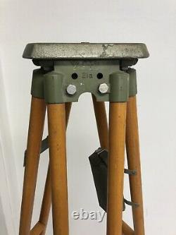 Vintage WOOD TRIPOD rustic decor transit light stand survey industrial wooden UK