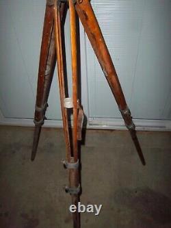 Vintage W. & L. E Gurley Surveyor Transit with Compass, Wooden Tripod and Case