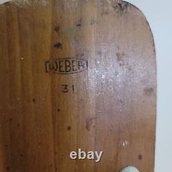 Vintage Weber 31 Wooden Floor Easel Tripod Legs Adjustable Folding