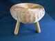 Vintage Wicker Tripod Stool Hand Woven Rattan 3 Legs Attributed To Tony Paul Mcm