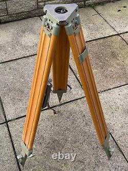 Vintage Wild Heerbrugg Wooden Tripod with Original Pouch & Contents Fabulous