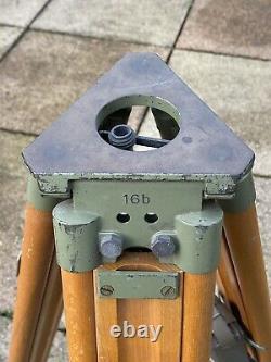 Vintage Wild Heerbrugg Wooden Tripod with Original Pouch & Contents Fabulous
