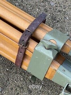 Vintage Wild Heerbrugg Wooden Tripod with Original Pouch & Contents Fabulous