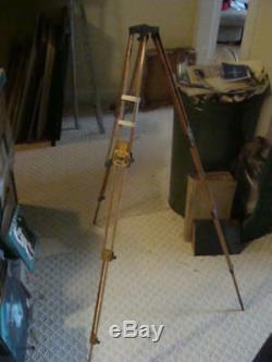 Vintage Wood & Brass TRIPOD-unmarked lays flat closed, GREAT DESIGN