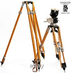 Vintage Wood Cine Tripod Set of Two