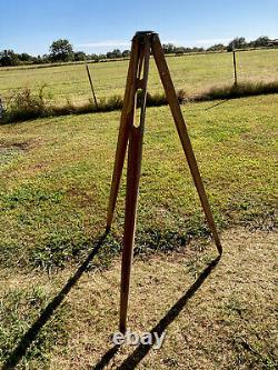 Vintage Wood Keuffel & Esser Co. K&E Surveying Transit Tripod Stand Model 6178 N
