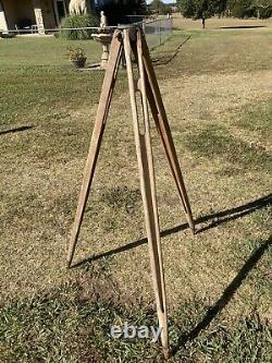Vintage Wood Keuffel & Esser Co. K&E Surveying Transit Tripod Stand Model 6178 N