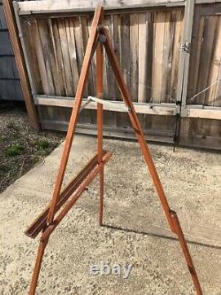 Vintage Wood Quaker Tripod Painters Easel 58 When Standing