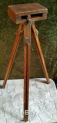 Vintage Wood Sharman Adjustable Camera Tripod 31-55