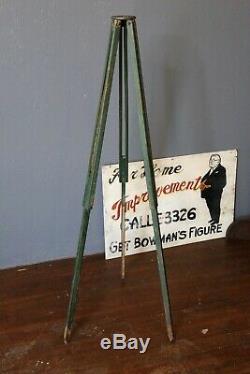 Vintage Wood Surveyor Tripod Antique Surveying Transit Industrial Lamp Base 59