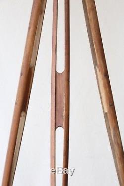 Vintage Wood Tripod 60 Wooden Legs for Telescope Camera Transit Light Lamp