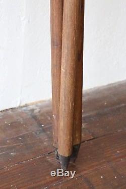 Vintage Wood Tripod 60 Wooden Legs for Telescope Camera Transit Light Lamp