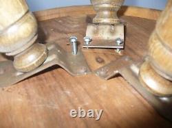 Vintage Wooden Bucket 3-Leg Tripod Handle Divided center RARE