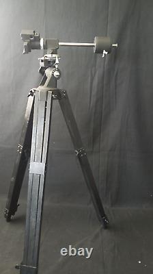 Vintage Wooden Camera Tripod Black 49 Extended