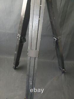 Vintage Wooden Camera Tripod Black 49 Extended