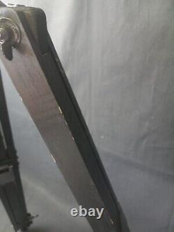Vintage Wooden Camera Tripod Black 49 Extended