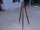 Vintage Wooden Fixed Leg Tripod For Surveying Surveyor Tripod Stand