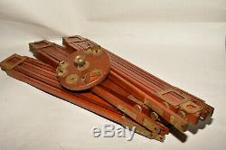 Vintage Wooden Folding Tripod Crown No. 1 1903 Patent Date Folmer Graflex Corp