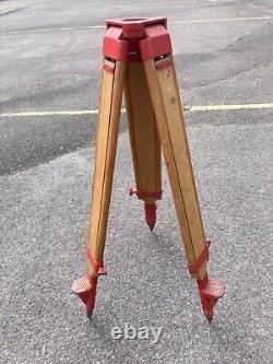 Vintage Wooden Industrial Tripod for Surveying Instrument Heliograph Lamp stand