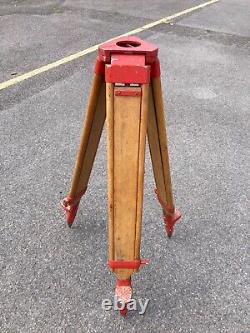 Vintage Wooden Industrial Tripod for Surveying Instrument Heliograph Lamp stand