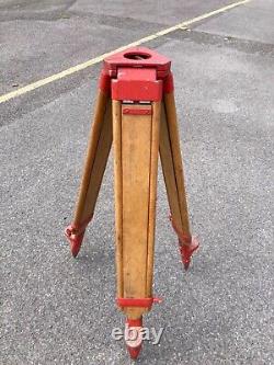 Vintage Wooden Industrial Tripod for Surveying Instrument Heliograph Lamp stand