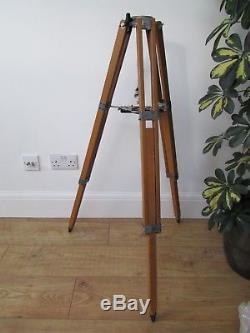 Vintage Wooden Japanese Telescope Tripod with light tray. Ideal for lighting