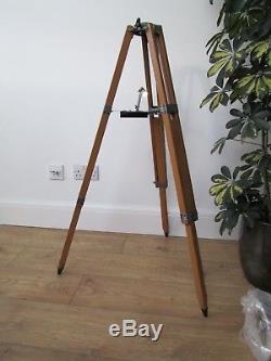 Vintage Wooden Japanese Telescope Tripod with light tray. Ideal for lighting