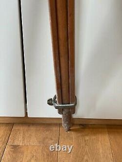 Vintage Wooden + Metal Tripod From a Stanley Surveyors Level Available Worldwide