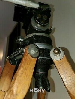 Vintage Wooden Miller Tripod with Miller Head for 16 Mm Motion Picture Camera