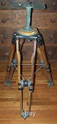 Vintage Wooden Motion Picture Camera Supply Tripod Movie Television Steampunk