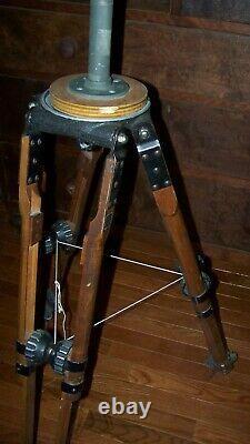 Vintage Wooden Motion Picture Camera Supply Tripod Movie Television Steampunk